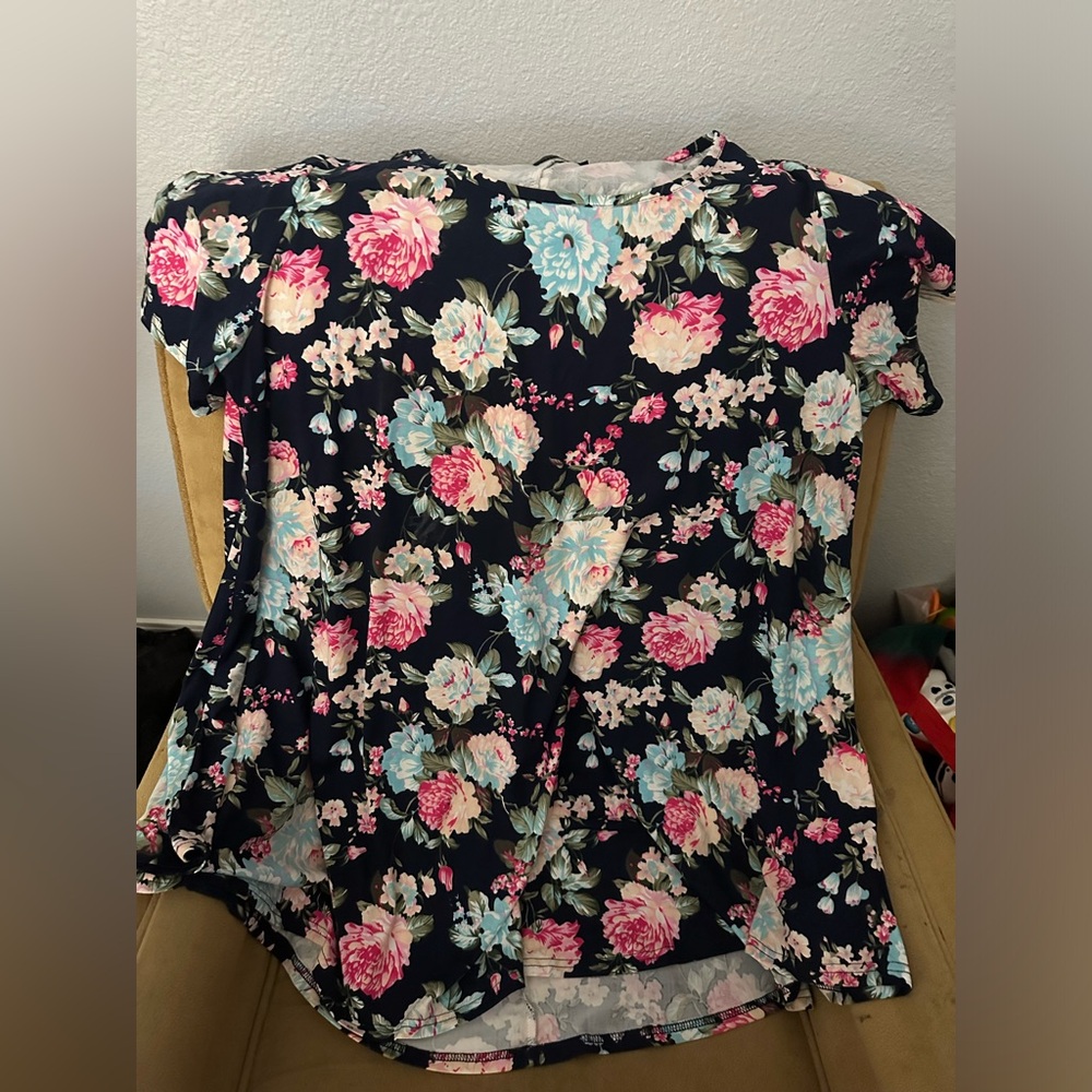 Plus size, Floral women blouse